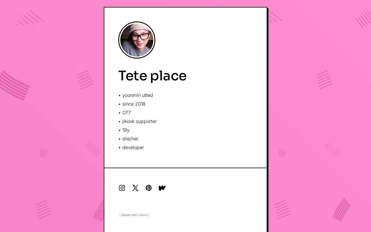 Carrd profile picture for @tete
